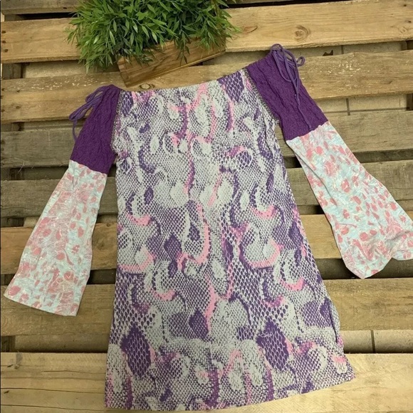 Custo Barcelona Woman’s Off Shoulder Purple Sz 3 - Picture 2 of 9